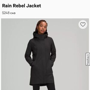 Rebel Waterproof Rain Jacket Lululemon Size 6